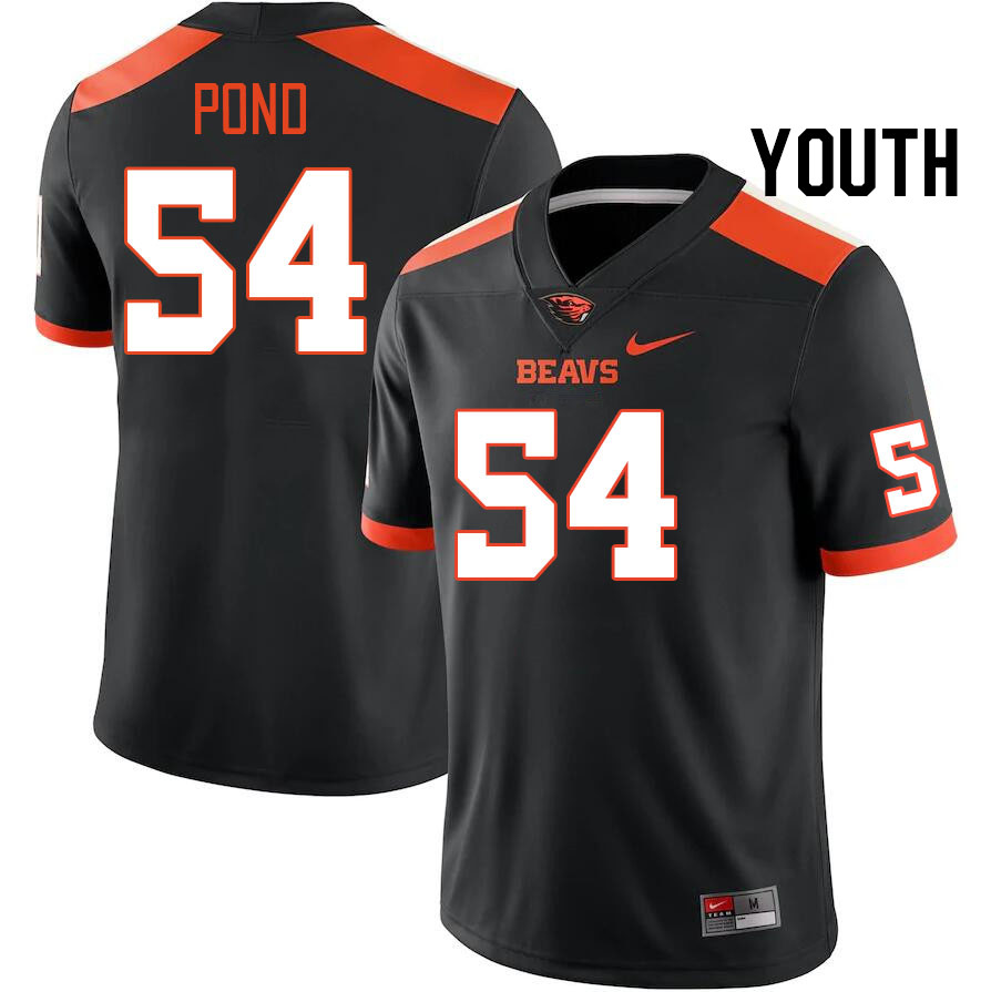 Youth #54 Clive Pond Oregon State Beavers College Football Jerseys Stitched-Black